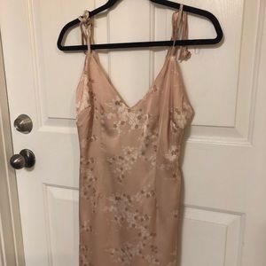 Missguided asymmetrical silk slip dress